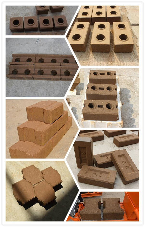 Designs of bricks produced by jinda interlocking press machine